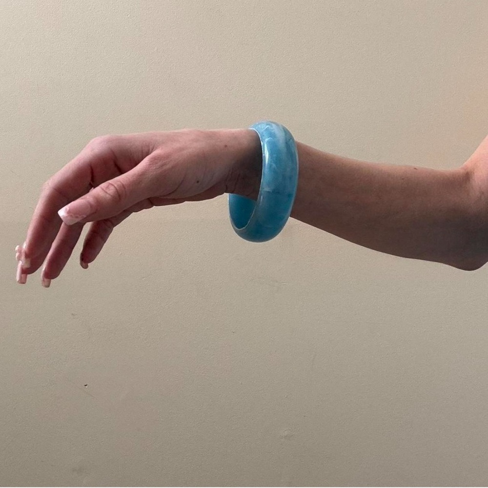 Blue acrylic bangle